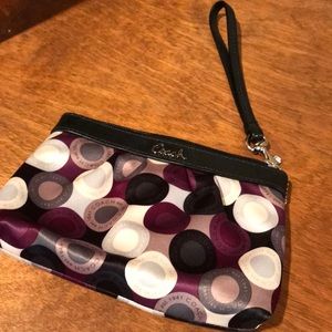 Coach multi color wristlet